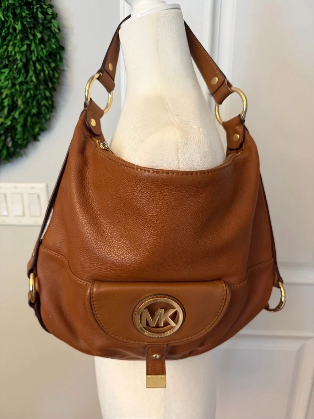 Michael Kors Brown Leather Hobo Bag EUC